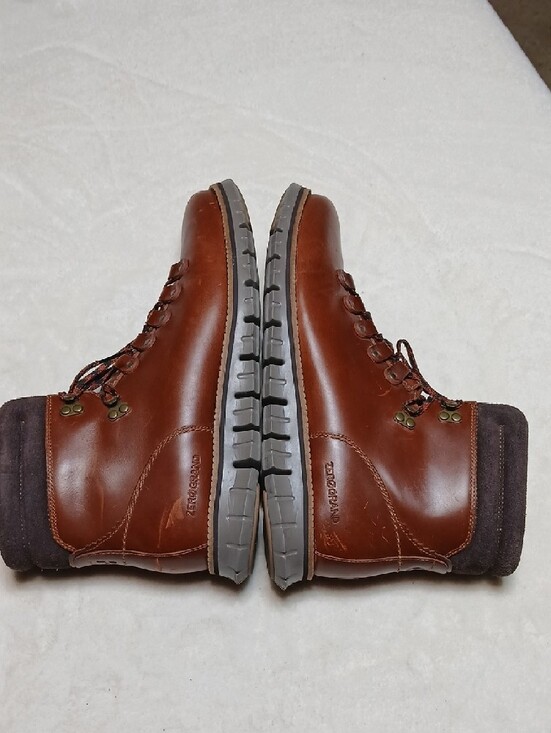 Cole Haan Men\'s Brown Leather Boots with Gray Sole Waterproof Size 10.5 main image 7